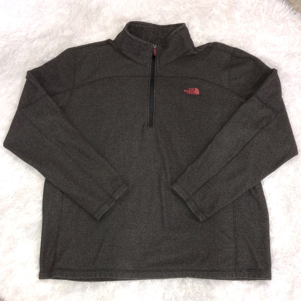 North Face Gray Pullover 1/4 Zip XXL